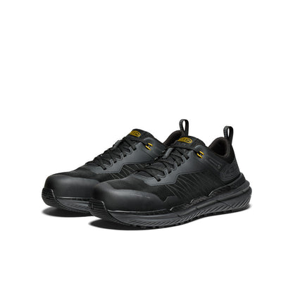 Keen New | Men's Speedworks Work Sneaker (Carbon Toe) Black/Steel Grey