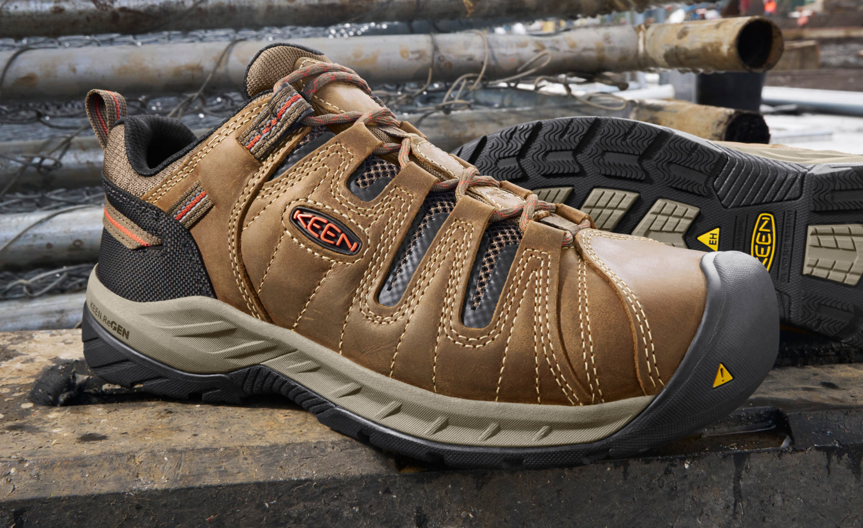 Keen On sale | Men's Flint II (Steel Toe) Gargoyle/Paloma