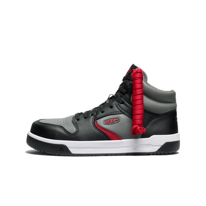 Keen Outlet | Men's Overton Mid Work Shoe (Carbon Toe) Steel Grey/Black