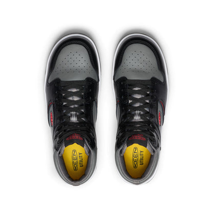 Keen Outlet | Men's Overton Mid Work Shoe (Carbon Toe) Steel Grey/Black