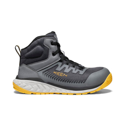 Keen Online | Men's Arvada Mid Work Sneaker (Carbon Toe) Black/Keen Yellow