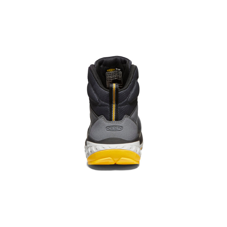 Keen Online | Men's Arvada Mid Work Sneaker (Carbon Toe) Black/Keen Yellow