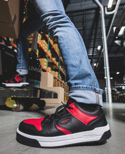 Keen Hot style | Men's Overton Work Shoe (Carbon Toe) Star White/Black