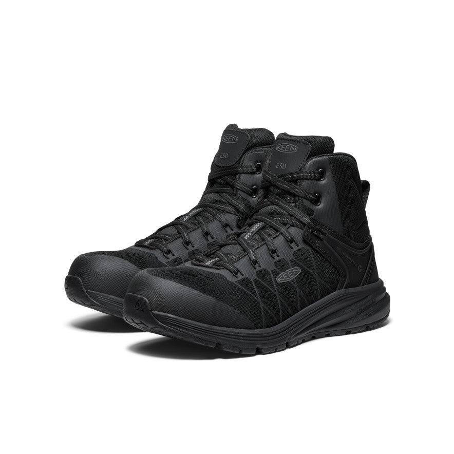 Keen Discount | Men's Vista Energy Mid ESD (Carbon Toe) Black/Black