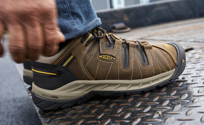 Keen Hot style | Men's Flint II (Soft Toe) Cascade Brown/Golden Rod