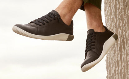 Keen Discount | Men's KNX Leather Sneaker Black/Star White