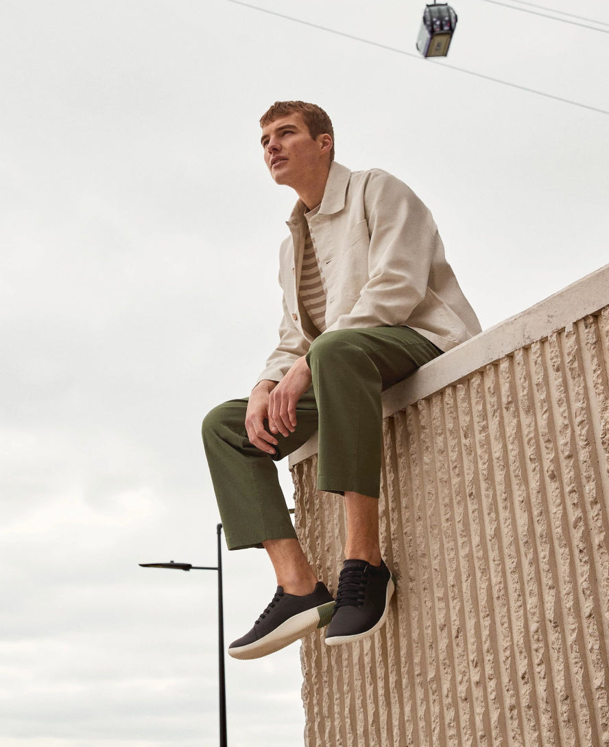 Keen Discount | Men's KNX Leather Sneaker Black/Star White