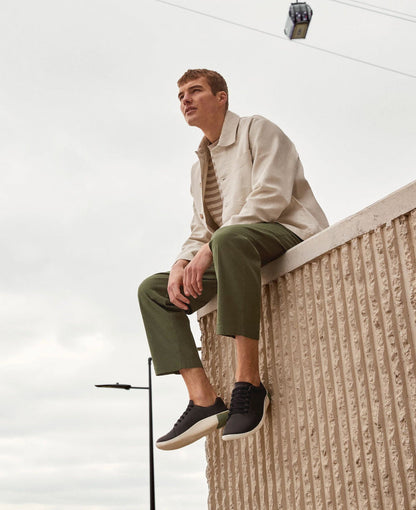 Keen Discount | Men's KNX Leather Sneaker Black/Star White