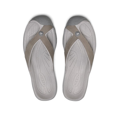Keen Near Me | Men's Waimea Leather Flip-Flop Monochrome/Steel Grey