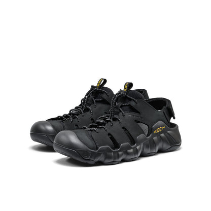 Keen US | Men's Hyperport Fisherman Leather Sandal Black/Keen Yellow
