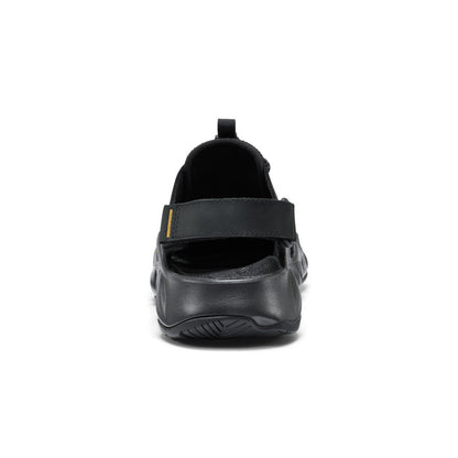 Keen US | Men's Hyperport Fisherman Leather Sandal Black/Keen Yellow