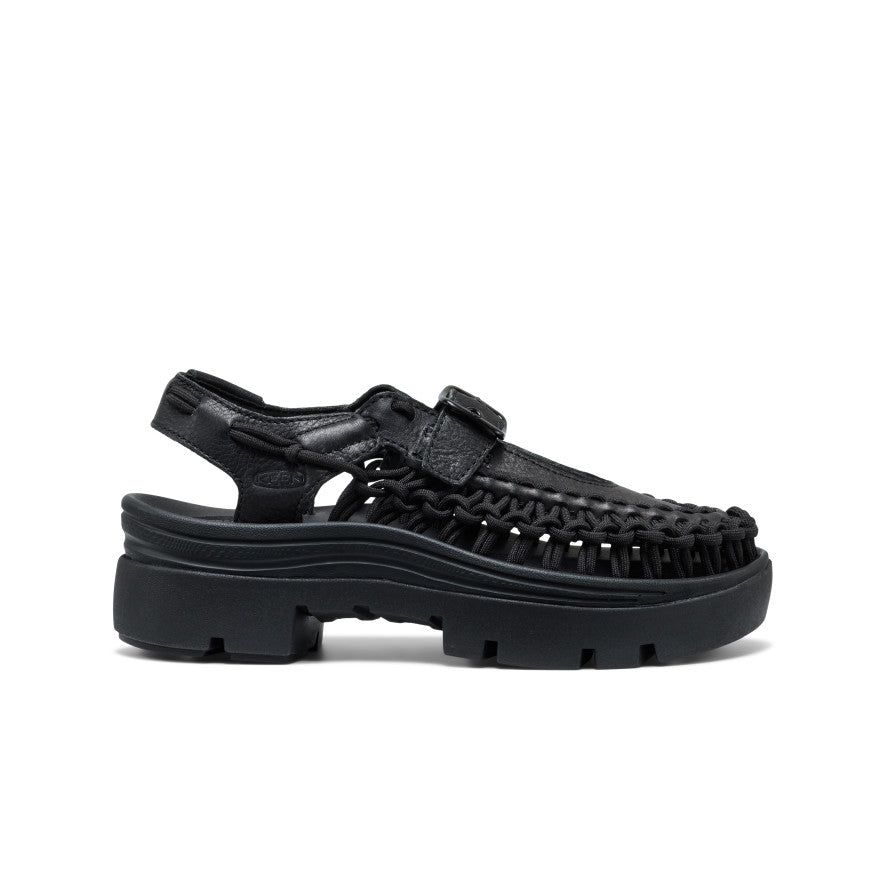 Keen New | All Gender UNEEK PLT Mary Jane Sneaker Black Smooth Lea