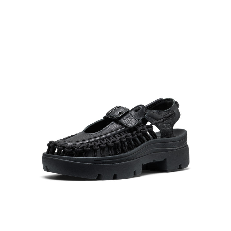Keen New | All Gender UNEEK PLT Mary Jane Sneaker Black Smooth Lea