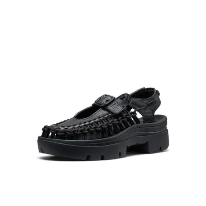 Keen New | All Gender UNEEK PLT Mary Jane Sneaker Black Smooth Lea