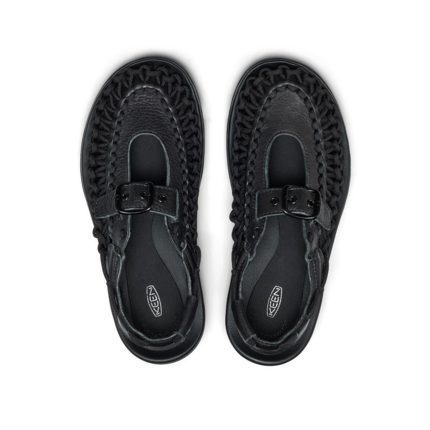 Keen New | All Gender UNEEK PLT Mary Jane Sneaker Black Smooth Lea