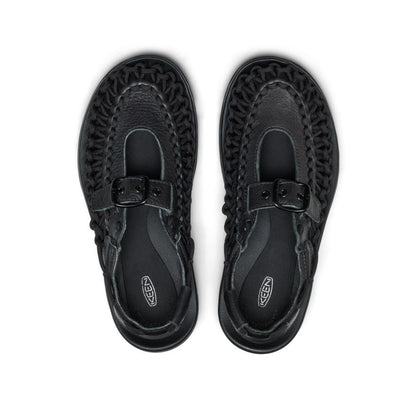Keen New | All Gender UNEEK PLT Mary Jane Sneaker Black Smooth Lea