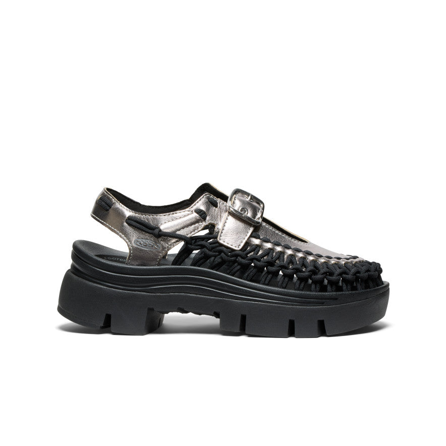 Keen US | All Gender UNEEK PLT Mary Jane Sneaker Silver/Black