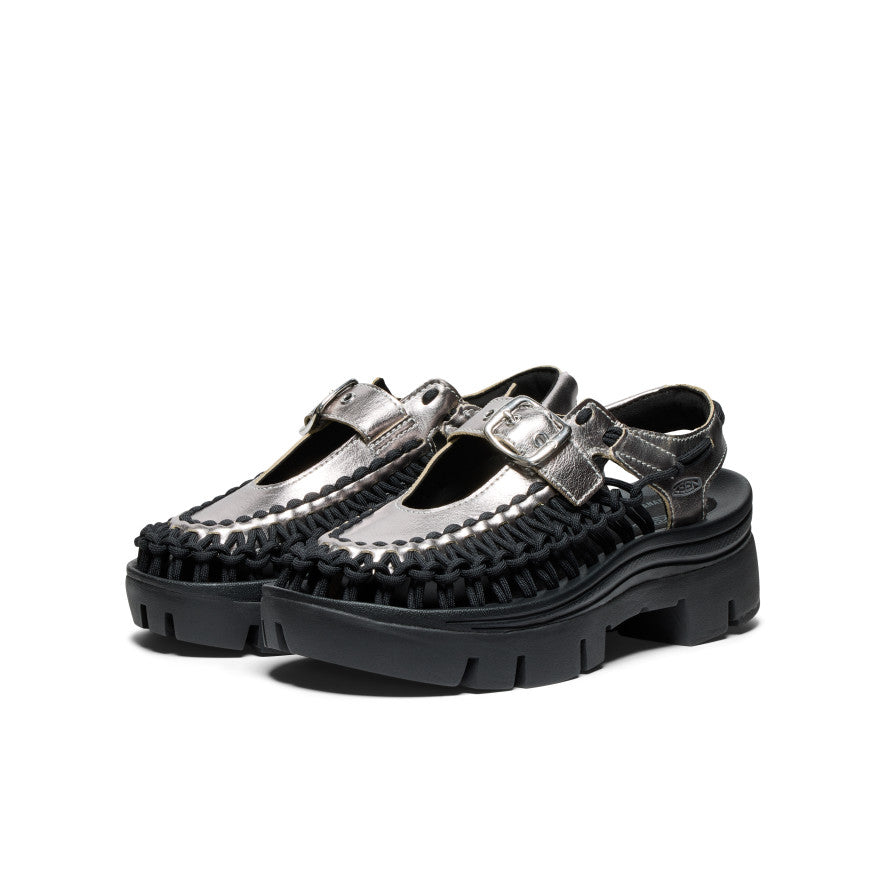 Keen US | All Gender UNEEK PLT Mary Jane Sneaker Silver/Black