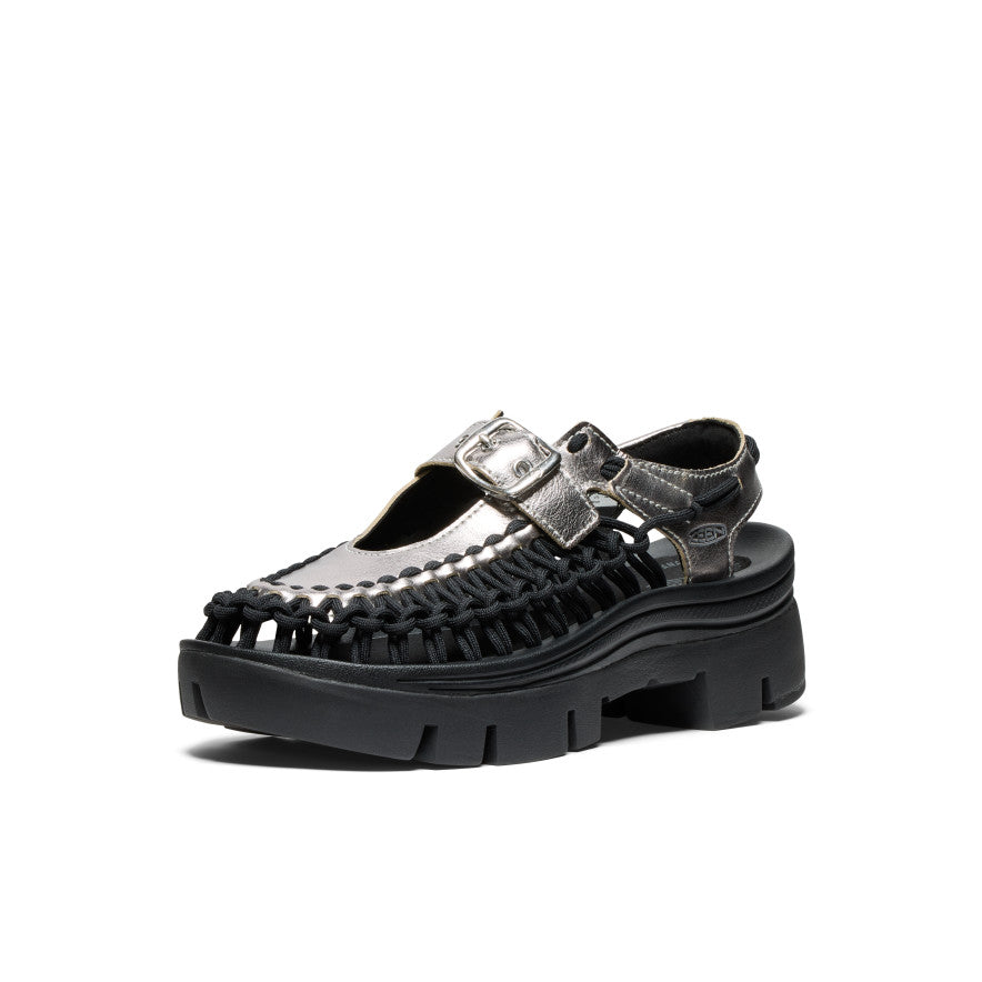 Keen US | All Gender UNEEK PLT Mary Jane Sneaker Silver/Black