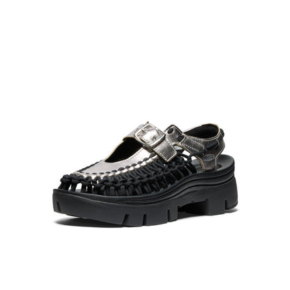 Keen US | All Gender UNEEK PLT Mary Jane Sneaker Silver/Black