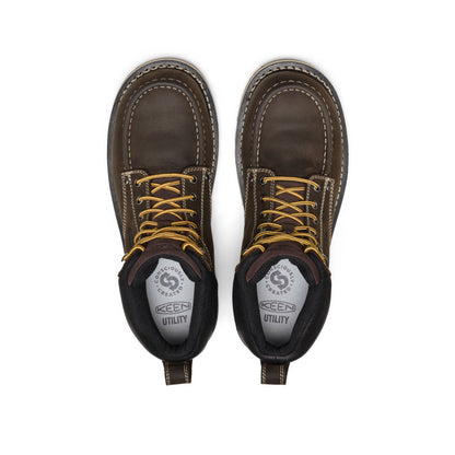 Keen Popular style | Men's Cincinnati 6" Waterproof Boot (Carbon Toe) Dark Chocolate/Sandshell