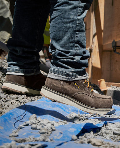 Keen Popular style | Men's Cincinnati 6" Waterproof Boot (Carbon Toe) Dark Chocolate/Sandshell