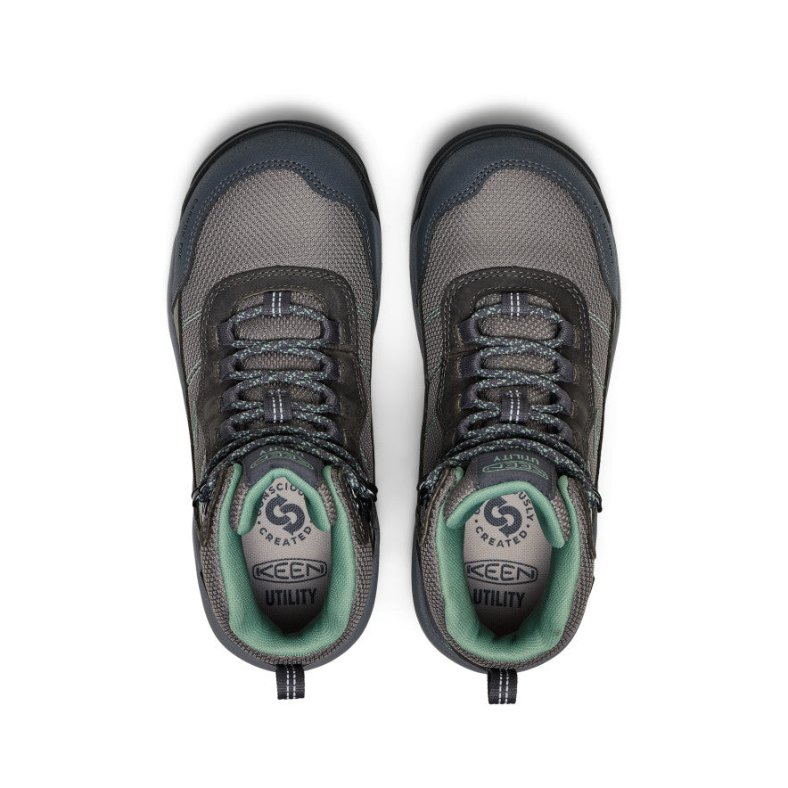 Keen Sale | Women's Skokie Waterproof Work Boot (Carbon Toe) Magnet/Black