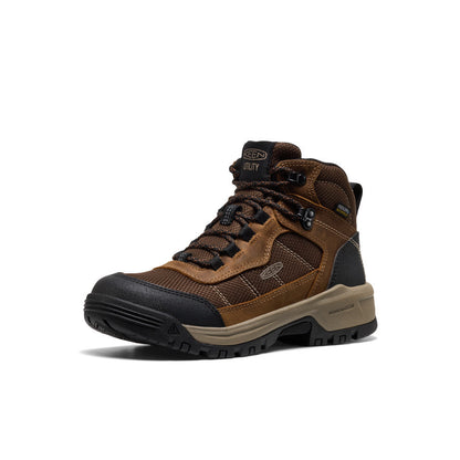 Keen Discount | Women's Skokie Waterproof Work Boot (Soft Toe) Bison/Black