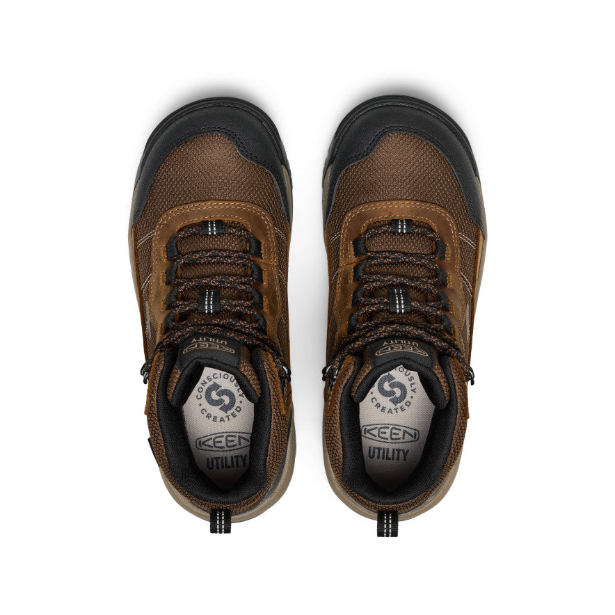 Keen Discount | Women's Skokie Waterproof Work Boot (Soft Toe) Bison/Black