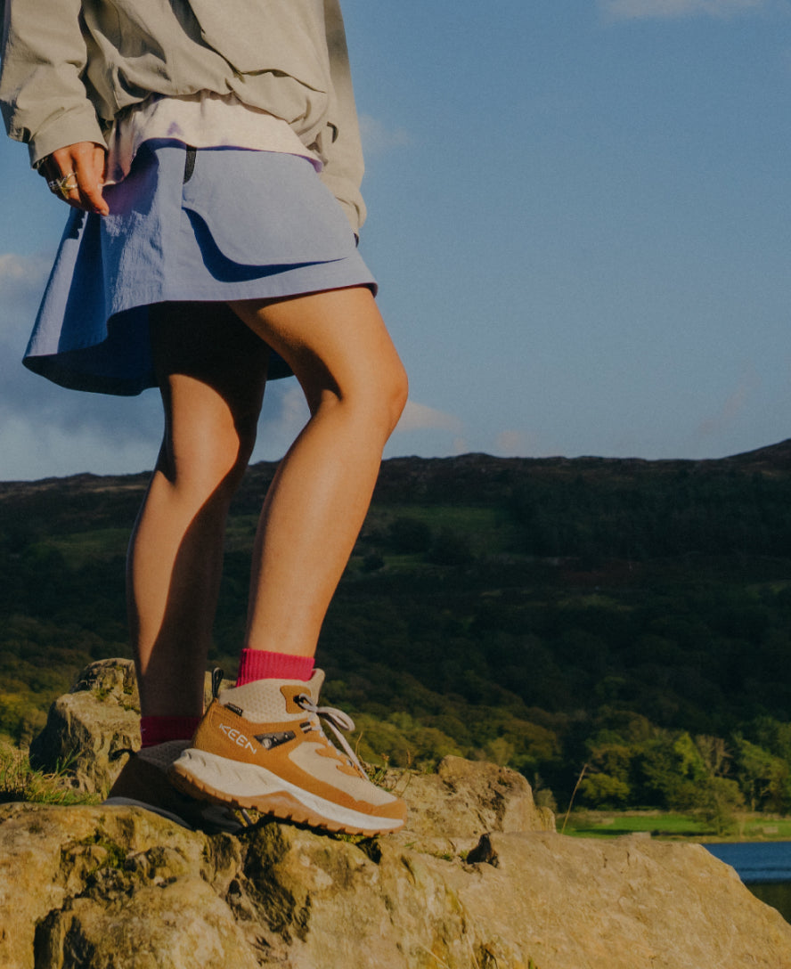 Keen On sale | Women's Hightrail Waterproof Hiking Boot Brindle/Pink Lemonade