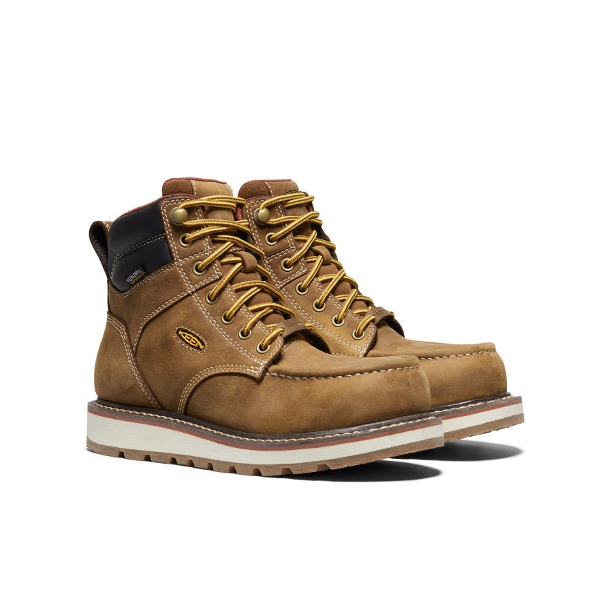 Keen Discount | Women's Cincinnati 6" Waterproof Boot (Carbon Toe) Belgian/Sandshell