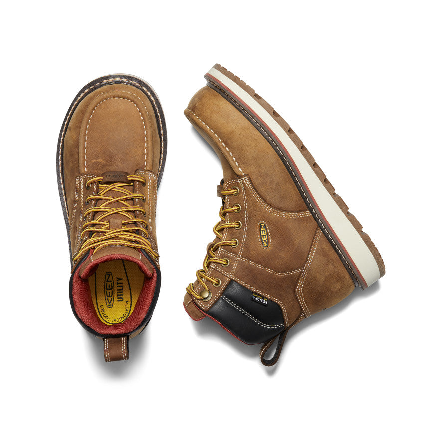 Keen Discount | Women's Cincinnati 6" Waterproof Boot (Carbon Toe) Belgian/Sandshell