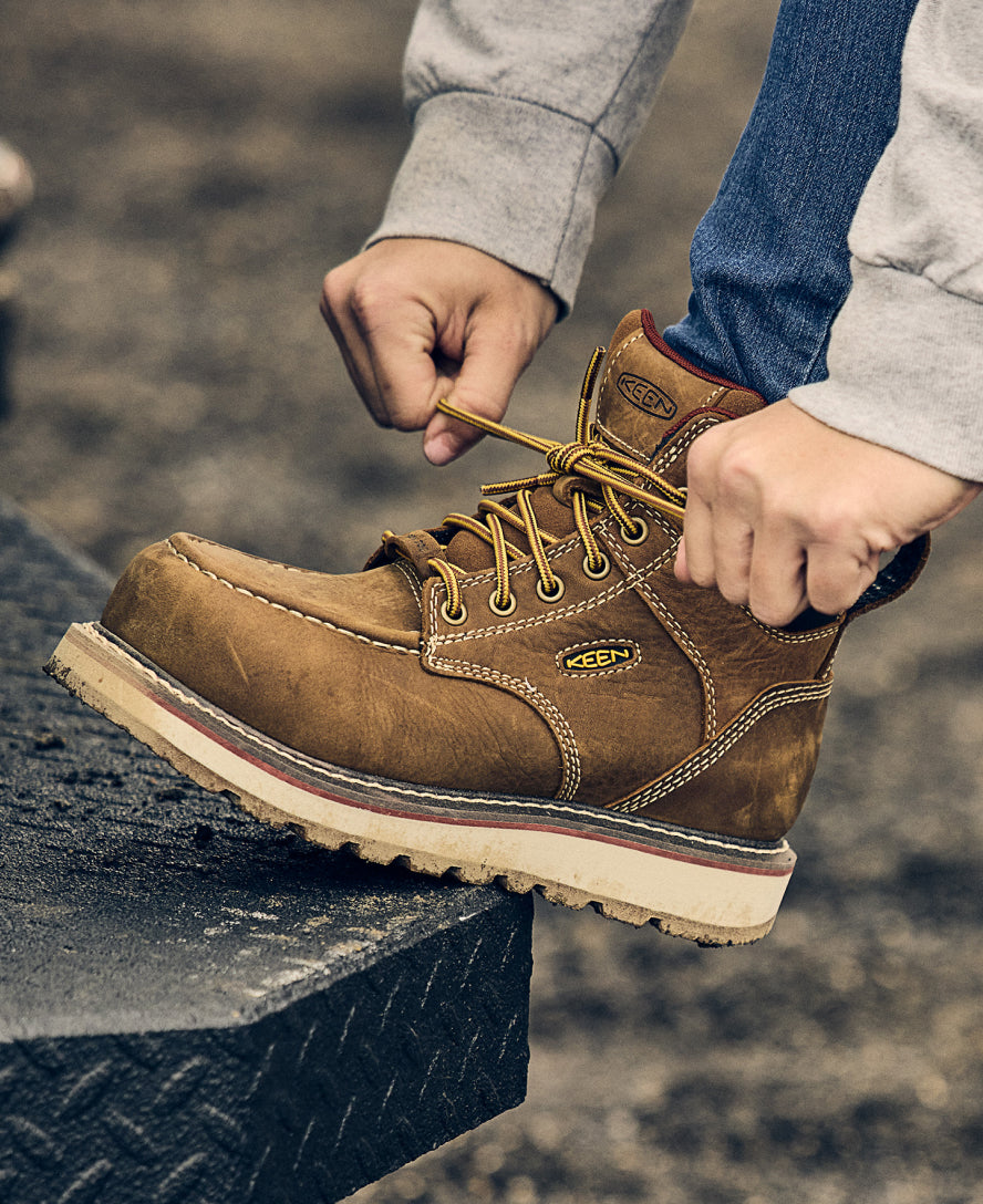 Keen Discount | Women's Cincinnati 6" Waterproof Boot (Carbon Toe) Belgian/Sandshell
