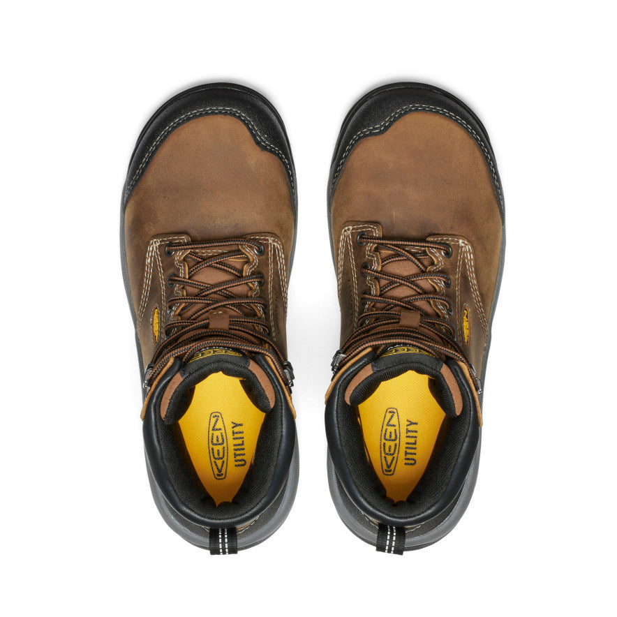 Keen New | Women's Evanston 6" Waterproof Boot (Carbon Toe) Bison/Black