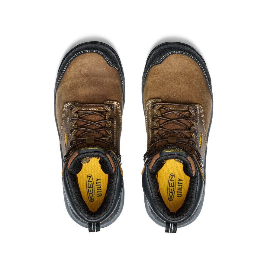 Keen US | Women's Evanston 6" Waterproof Boot INT MET (Carbon Toe) Bison/Black