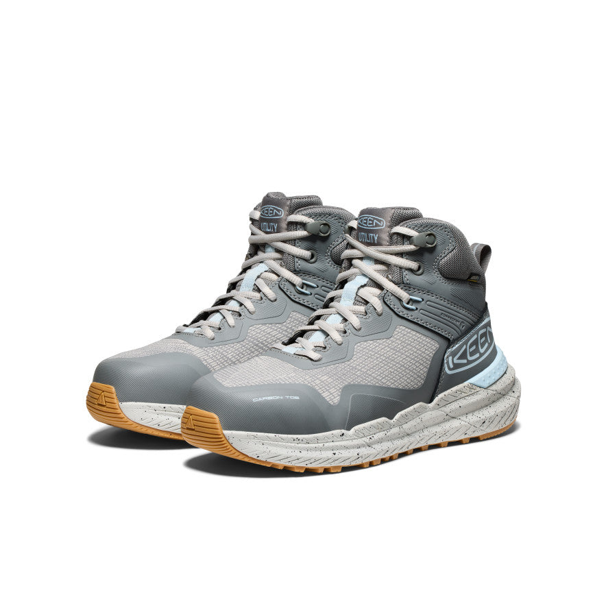 Keen | Women's Synchro Waterproof Work Boot (Carbon Toe) Steel Grey/Gum