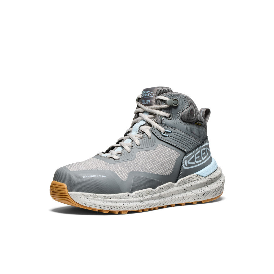 Keen | Women's Synchro Waterproof Work Boot (Carbon Toe) Steel Grey/Gum