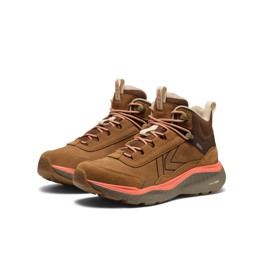 Keen Outlet | Women's Leiki Waterproof Leather Hiking Boot Chipmunk/Bison