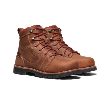 Keen On sale | Women's Seattle 6" Waterproof Boot (Aluminum Toe) Gingerbread/Black