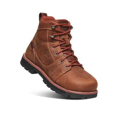 Keen On sale | Women's Seattle 6" Waterproof Boot (Aluminum Toe) Gingerbread/Black