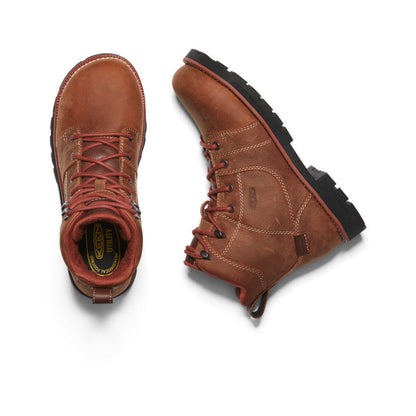Keen On sale | Women's Seattle 6" Waterproof Boot (Aluminum Toe) Gingerbread/Black