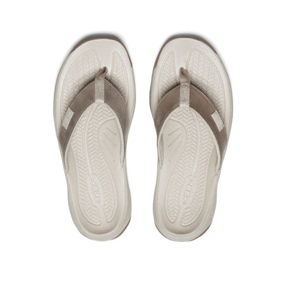 Keen US | Women's Kona Leather Flip-Flop Brindle/Silver Birch