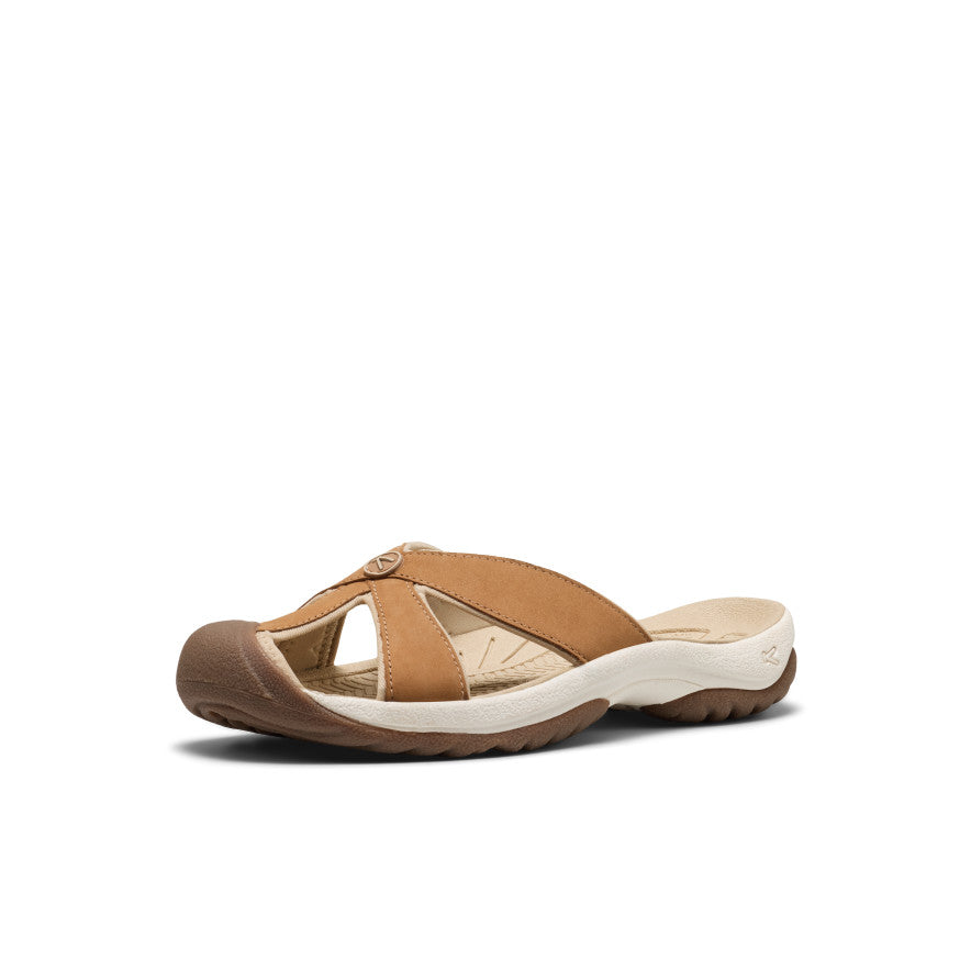 Keen Near Me | Women's Bali Leather Slide Sandal Chipmunk/Birch