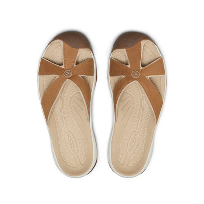 Keen Near Me | Women's Bali Leather Slide Sandal Chipmunk/Birch