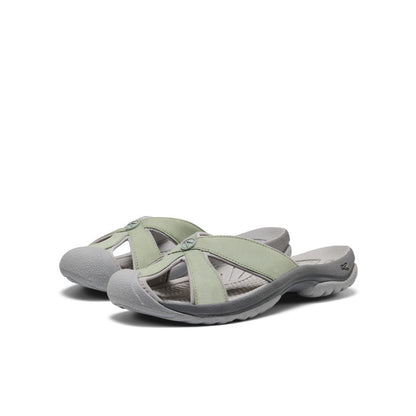 Keen Popular style | Women's Bali Leather Slide Sandal Lily Pad/Steel Grey