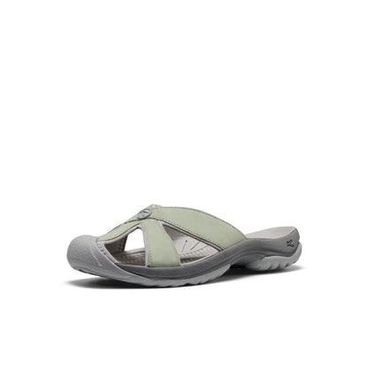 Keen Popular style | Women's Bali Leather Slide Sandal Lily Pad/Steel Grey