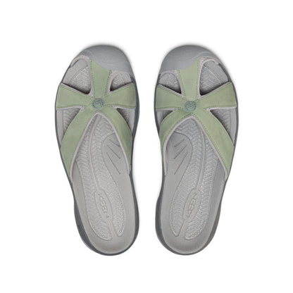 Keen Popular style | Women's Bali Leather Slide Sandal Lily Pad/Steel Grey