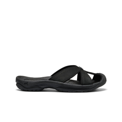 Keen | Women's Bali Leather Slide Sandal Black/Black