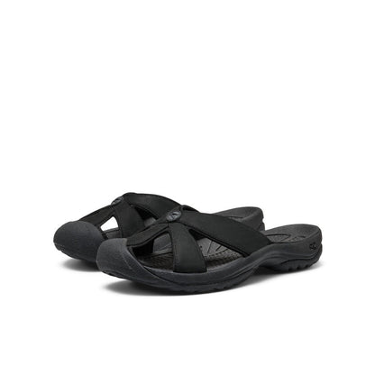 Keen | Women's Bali Leather Slide Sandal Black/Black