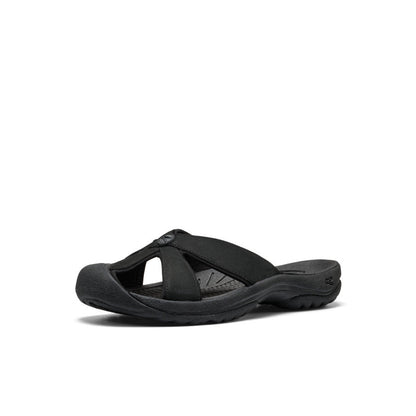 Keen | Women's Bali Leather Slide Sandal Black/Black